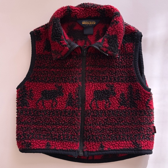 Woolrich Kids Red and Black moose vest - Picture 1 of 3